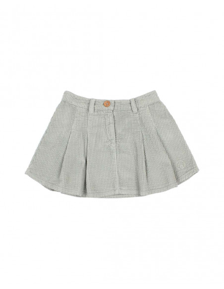 FALDA DE PANA NIÑA BOX PLEAT SKIRT