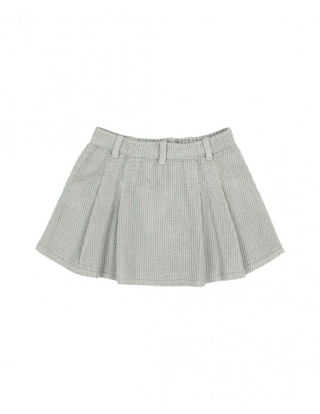 FALDA DE PANA NIÑA BOX PLEAT SKIRT