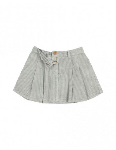 FALDA DE PANA NIÑA BOX PLEAT SKIRT