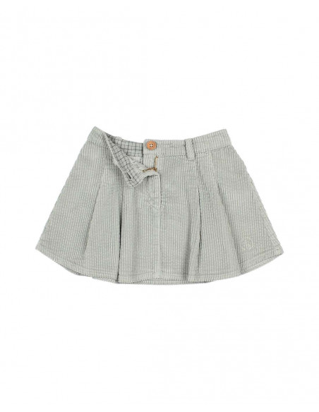 FALDA DE PANA NIÑA BOX PLEAT SKIRT