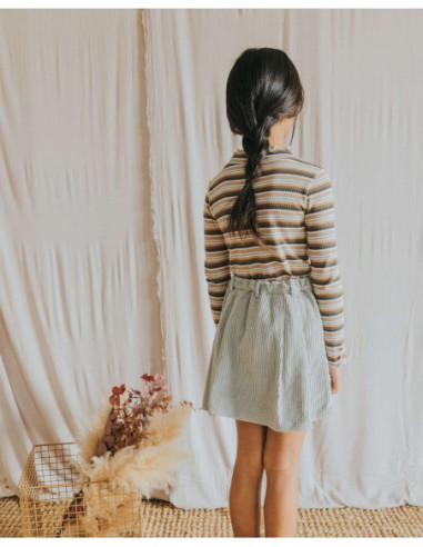 FALDA DE PANA NIÑA BOX PLEAT SKIRT