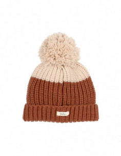 GORRO TRICOT UNISEX POM POM BICOLOR HAT - COCOA 2