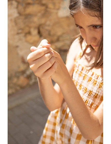 MONO NIÑA CON CORPIÑO FRUNCIDO