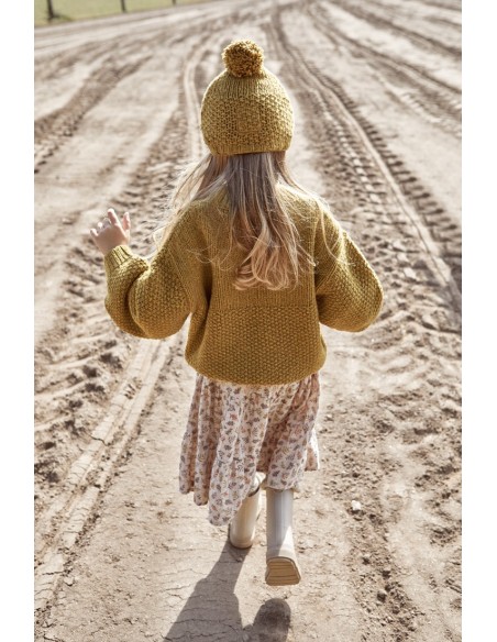 FALDA NIÑA ALGODÓN ORGÁNICO - ESTAMPADO HOJAS