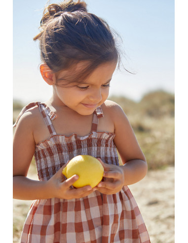 MONO NIÑA CON CORPIÑO FRUNCIDO