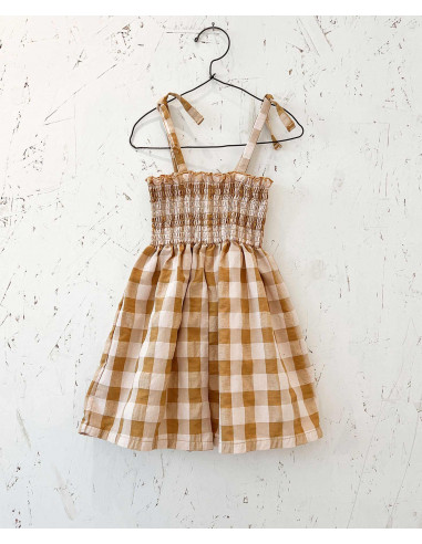 MONO NIÑA CON CORPIÑO FRUNCIDO