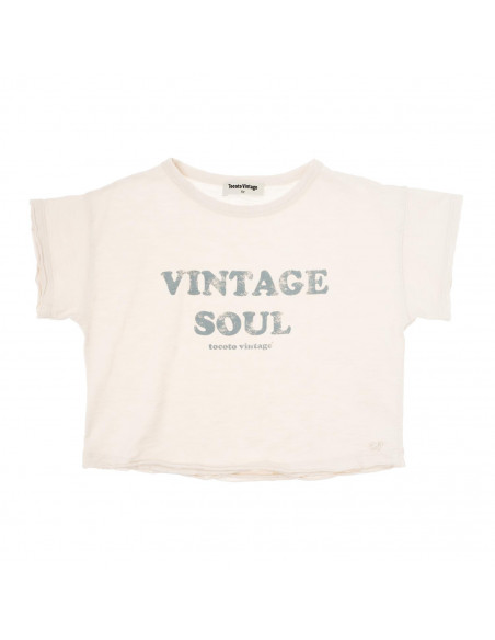 CAMISETA NIÑA VINTAGE SOUL OFF-WHITE