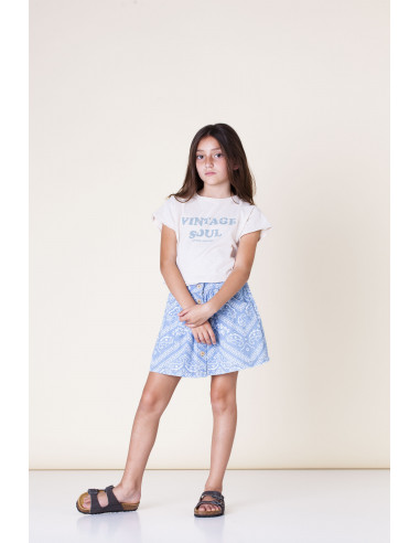 CAMISETA NIÑA VINTAGE SOUL OFF-WHITE