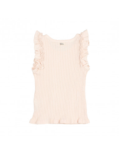 CAMISETA NIÑA RIB RUFFLE ROSE
