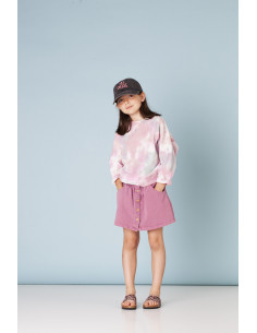 FALDA NIÑA DENIM MINI SKIRT - PINK 2