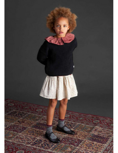 FALDA MINI MICROPANA FLORES NIÑA