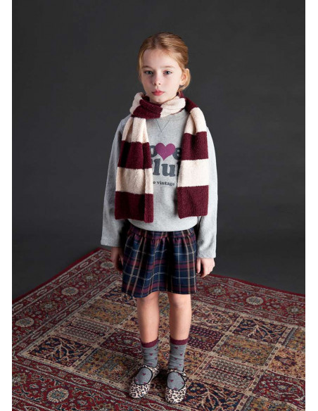 MINI FALDA ESCOCESA CUADROS TARTÁN NIÑA