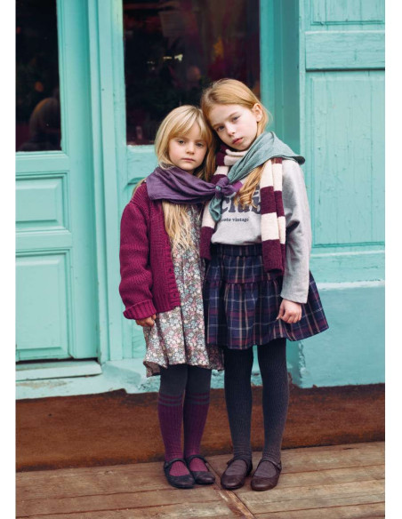 MINI FALDA ESCOCESA CUADROS TARTÁN NIÑA