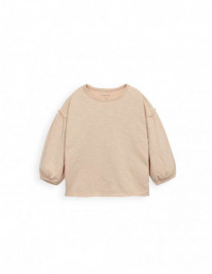 CAMISETA NIÑA MANGA LARGA ALGODÓN ORGÁNICO FLAMÉ ROSA