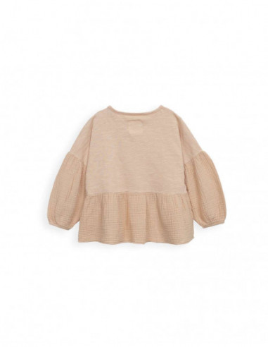 CAMISETA NIÑA TEJIDOS COMBINADOS ALGODÓN...