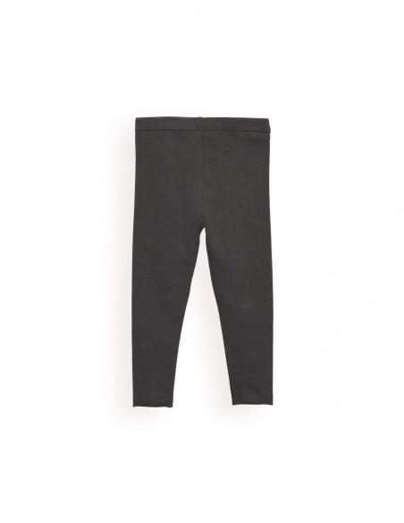 LEGGINS NIÑA DE CANALÉ ALGODÓN ORGÁNICO Y RECICLADO - GRIS