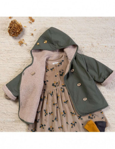 PARKA NIÑA REVERSIBLE CON POLIESTER RECICLADO -...