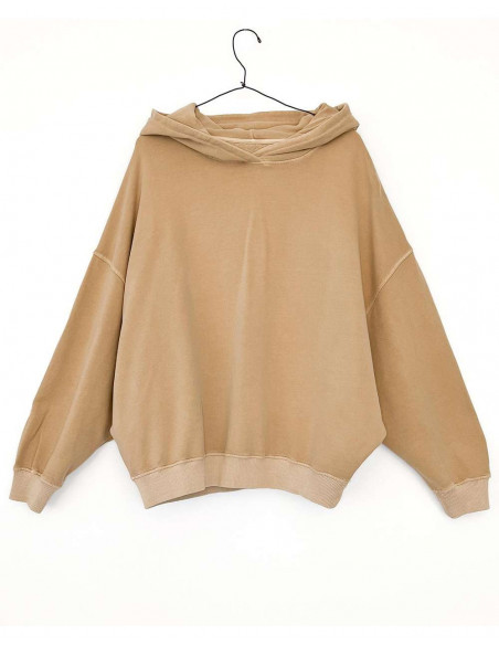 SUDADERA MUJER DE FELPA CON ALGODÓN ORGÁNICO