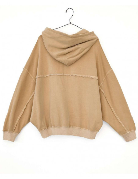 SUDADERA MUJER DE FELPA CON ALGODÓN ORGÁNICO