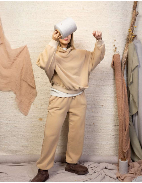 SUDADERA MUJER DE FELPA CON ALGODÓN ORGÁNICO