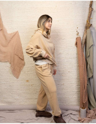 SUDADERA MUJER DE FELPA CON ALGODÓN ORGÁNICO