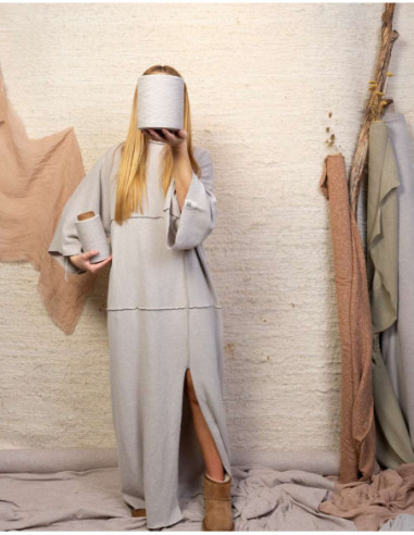 VESTIDO MUJER DE PUNTO CON ALGODÓN RECICLADO -...