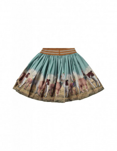 FALDA NIÑA DE ALGODÓN Y ESTAMPADO LLAMAS - BRENDA