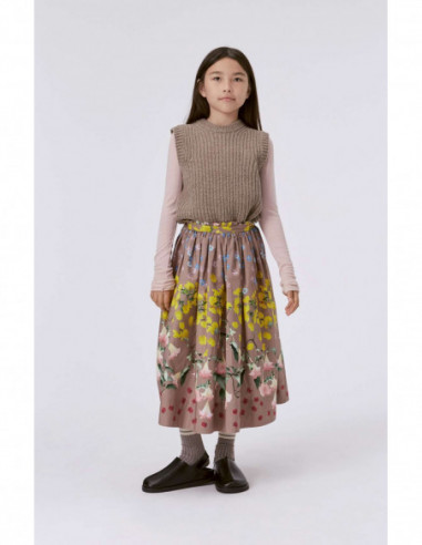 MAXI FALDA NIÑA DE ALGODÓN ORGÁNICO ESTAMPADO...