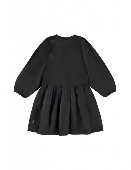 VESTIDO NIÑA DE ALGODÓN ORGÁNICO COLOR NEGRO - COSETTE