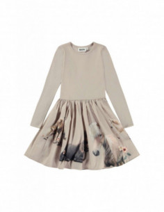 VESTIDO NIÑA MANGA LARGA ALGODÓN ORGÁNICO - CASIE PONY...