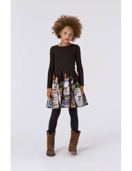 VESTIDO NIÑA MANGA LARGA ALGODÓN ORGÁNICO - CASIE FAMILY PHOTO