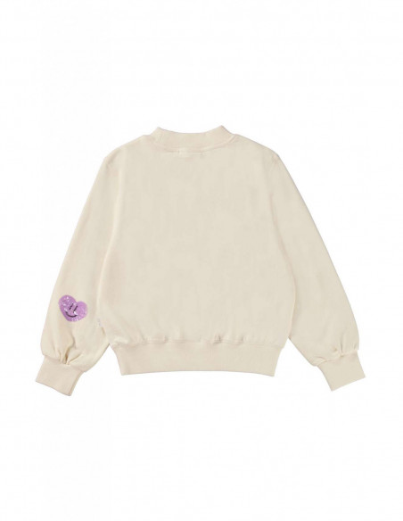 SUDADERA NIÑA EN ALGODÓN ORGÁNICO - MARGE HEART SMILES