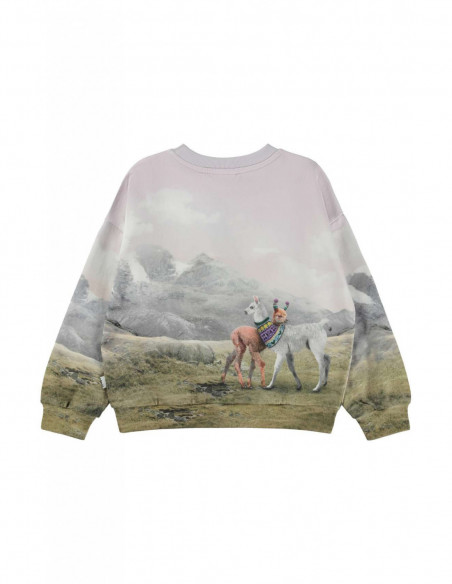 SUDADERA NIÑA ALGODÓN ORGÁNICO - MAXI TWO LHAMAS