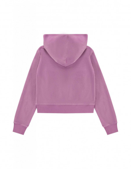 SUDADERA NIÑA CON CAPUCHA Y CREMALLERA - MILLA PURPLE RAY
