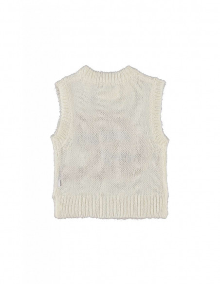 CHALECO DE NIÑA EN PUNTO DE LANA - GERTRUDE FAST SMILE