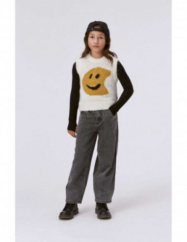 CHALECO DE NIÑA EN PUNTO DE LANA - GERTRUDE...