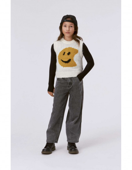 CHALECO DE NIÑA EN PUNTO DE LANA - GERTRUDE FAST SMILE